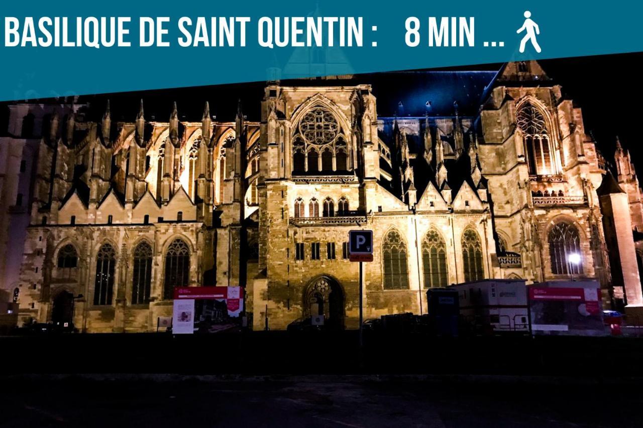 L'Echappee Belle - Terrasse 25M2 - Centre Ville - Lit Queen Size Saint-Quentin (Aisne) Luaran gambar